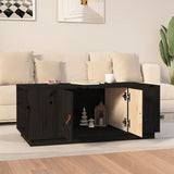Coffee Table Black 100x50x41 cm Solid Wood Pine 818259