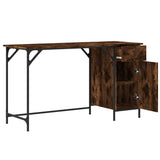 Computer Desk Smoked Oak 131x48x75 cm Engineered Wood 836220