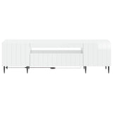 LED TV Cabinet High Gloss White Engineered Wood 896469