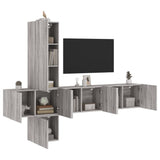 5 Piece TV Wall Units Grey Sonoma Engineered Wood 3216462