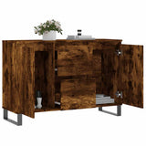 Sideboard Smoked Oak 101.5x35x70 cm Engineered Wood 827217