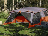 Camping Tent with Porch 4-Person Orange Waterproof 94538