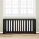 Radiator Cover Black Oak 175 x 20 x 82 cm Engineered Wood 869226