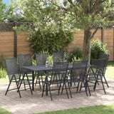 Garden Dining Set Folding 9 pcs Anthracite Steel 3378835