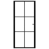 Interior Door ESG Glass and Aluminium 93x201.5 cm Black 151204