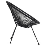 ZNTS 3 Piece Outdoor Dining Set PVC Rattan Black 3060279