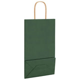 Paper Bags 250 pcs with Handles Green 21x11x36 cm 4101729