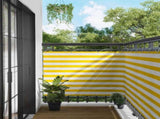 Balcony Screen Yellow and White 110 x 1000 cm Oxford Fabric 42030635