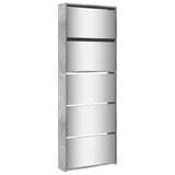 Shoe Cabinet with Mirror 5-Layer Concrete Grey 63x17x169.5 cm 3228281