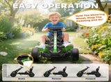 Pedal Go Kart for Kids Aged 3-6 Years, with Freewheel System, Brake, EVA Anti-Slip Wheels, Green T3398P378926