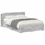 Bed Frame with Storage Concrete Grey 150 x 200 cm 3433774