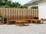 Outdoor Sofa Set 6 pcs Natural Solid Acacia Wood 3385140
