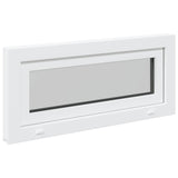 Basement Window RISOR 90 x 40 cm PVC and Glass White 42047265