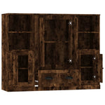 Highboards 3 pcs Smoked Oak Engineered Wood 3185324