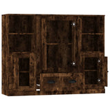 Highboards 3 pcs Smoked Oak Engineered Wood 3185324