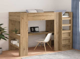 Loft Bed Frame with Desk with Storage Artisan Oak 80 x 200 cm 3410450