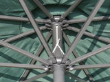 2.7m Patio Garden Umbrella Outdoor Parasol with Tilt Crank and 24 LEDs Lights T3398P324026