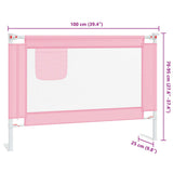 Toddler Safety Bed Rail Pink 100x25 cm Fabric 10199