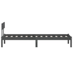 Bed Frame without Mattress Grey Solid Wood 100x200 cm 810139