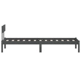 Bed Frame without Mattress Grey Solid Wood 100x200 cm 810139