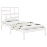 Bed Frame without Mattress White Solid Wood 90x190 cm Single 3105916