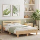 Bed Frame without Mattress Sonoma Oak 120x200 cm 3207429