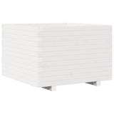 Garden Planter White 70x70x49.5 cm Solid Wood Pine 847364