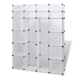 Modular Cabinet 18 Compartments White 37x146x180.5 cm 240502