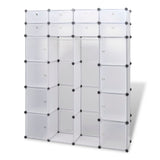 Modular Cabinet 18 Compartments White 37x146x180.5 cm 240502