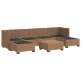 7 pcs Rattan Lounge Set with Cushions GENDT Natural Rattan 3429866