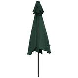 Garden Parasol Green 3m Steel Pole 40769