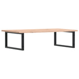 Basin Shelf Wall Mounted Steel and Solid Wood Oak 3302637