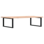 Basin Shelf Wall Mounted Steel and Solid Wood Oak 3302637