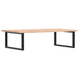 Basin Shelf Wall Mounted Steel and Solid Wood Oak 3302637