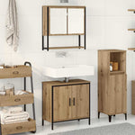 Bathroom Furniture Set with Storage 2 pcs Brown 60 x 30 x 60 cm 3334323