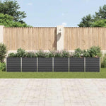 Garden Raised Bed Galvanised Steel 480x80x77 cm Anthracite 47071