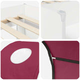 Bed with Tunnel 4 pcs White and Red Engineered Wood 3423489