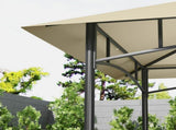 8' x 5' Grill Gazebo Canopy, Double Tiered Outdoor BBQ Gazebo Shelter with 2 Side Shelves, Storage T3398P328507