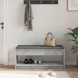 Hall Bench with Cushion Concrete Grey 103 x 38 x 45 cm 891587