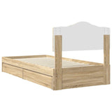 Storage Bed with Drawer Sonoma Oak 100 x 200 cm Engineered Wood 3413126