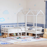 Day Bed and Bench Set with Roof without Mattress White 80x200 cm 3282333