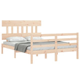 Bed Frame without Mattress 140x190 cm Solid Wood 3195136