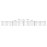 Arched Gabion Baskets 7 pcs 400x30x40/60 cm Galvanised Iron 3146832