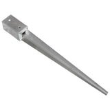 Ground Spikes 6 pcs Silver 7x7x75 cm Galvanised Steel 145402