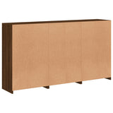 Sideboard with LED Lights Brown Oak 181.5x37x100 cm 3209155