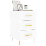 Bedside Cabinet White 40x40x66 cm Engineered Wood 827644
