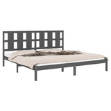 Bed Frame without Mattress Grey 200x200 cm Solid Wood Pine 3105622