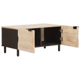 Coffee Table White 80 x 50 x 40 cm Solid Mango Wood 4017869