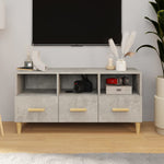 TV Cabinet Concrete Grey 102x36x50 cm Engineered Wood 812604