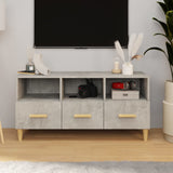 TV Cabinet Concrete Grey 102x36x50 cm Engineered Wood 812604